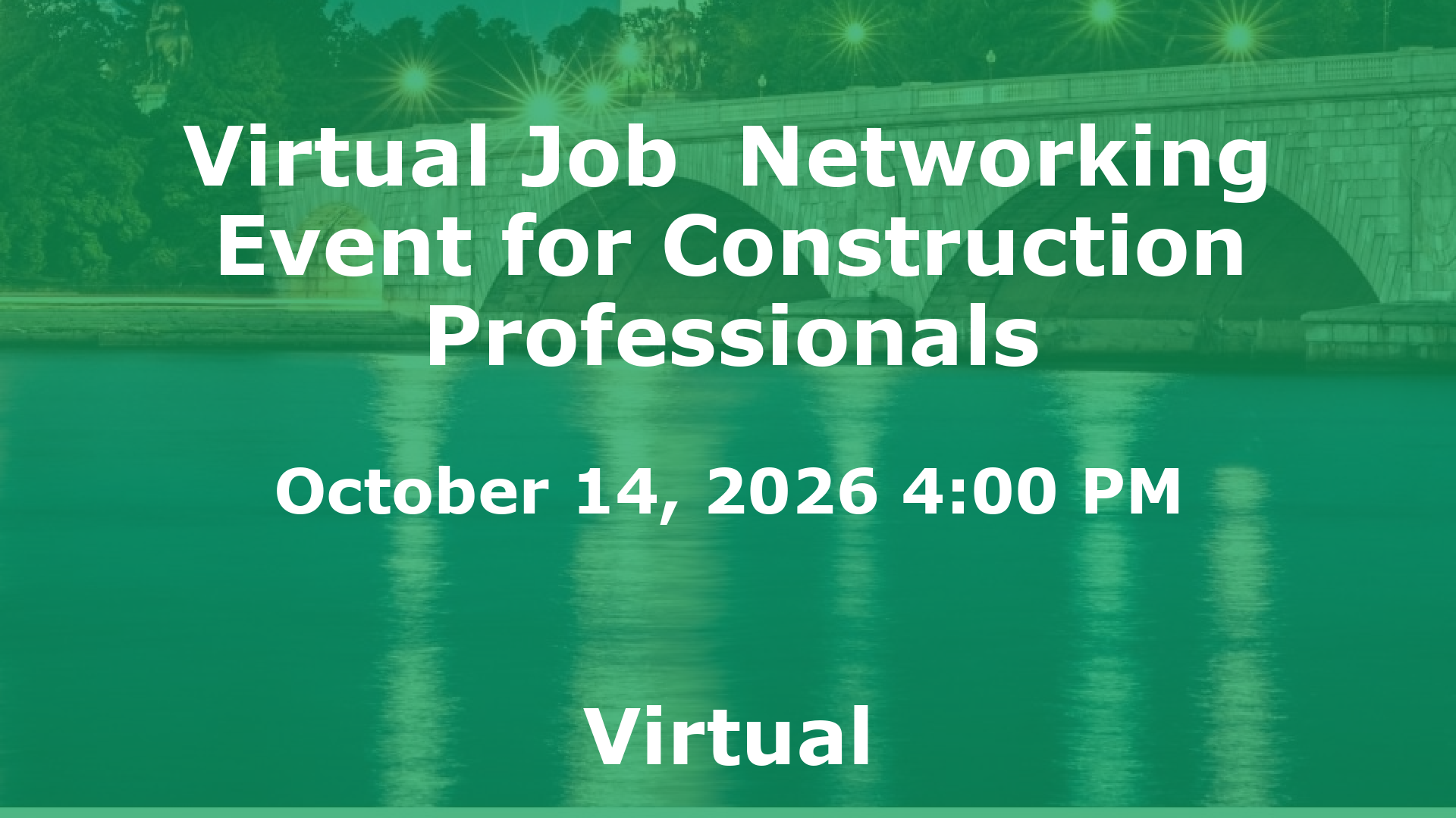 Virtual Job  Networking Event for Construction Professionals event image